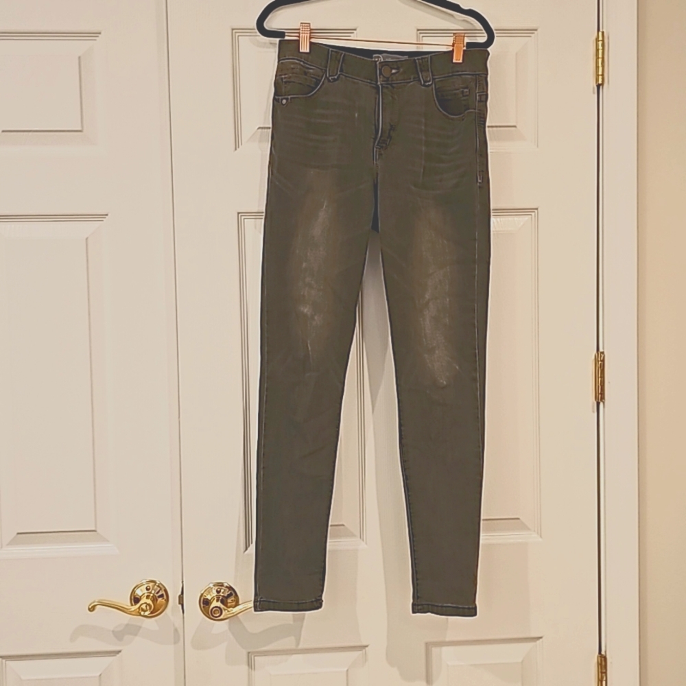 WIT & Wisdom Gray Denim Jeans, Size 4, Straight/Skinny Cut